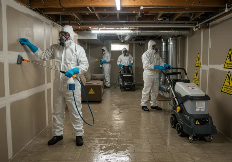 Basement Moisture Removal and Structural Drying process in Venango County, PA